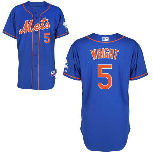 David Wright #5 Youth Baseball Jersey-New York Mets Authentic Alternate Blue Home Cool Base MLB Jersey